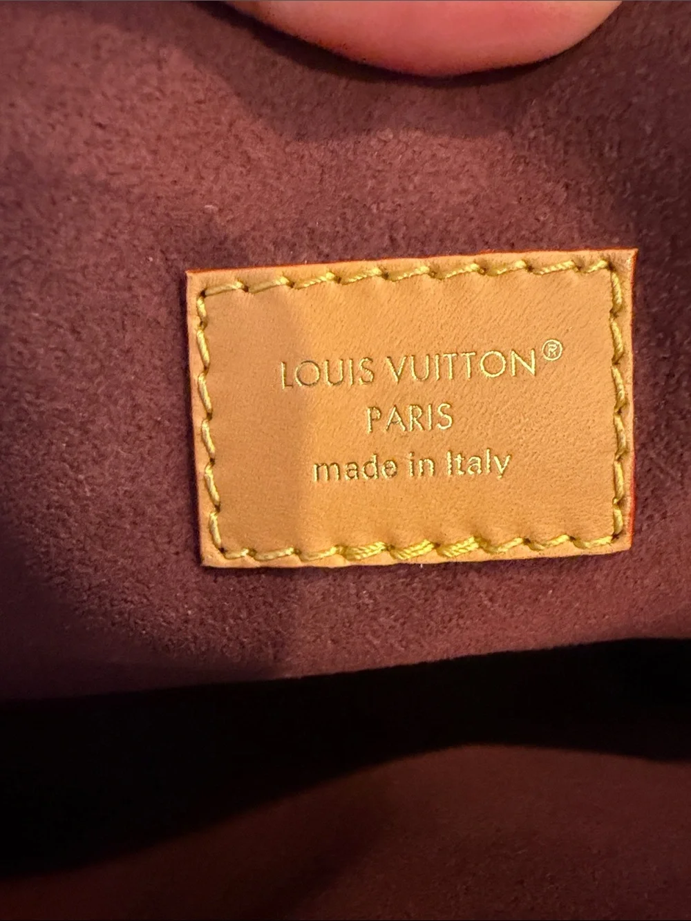 Louis Vuitton Brown Monogram Messenger Bag with Tan Accents and Gold Hardware